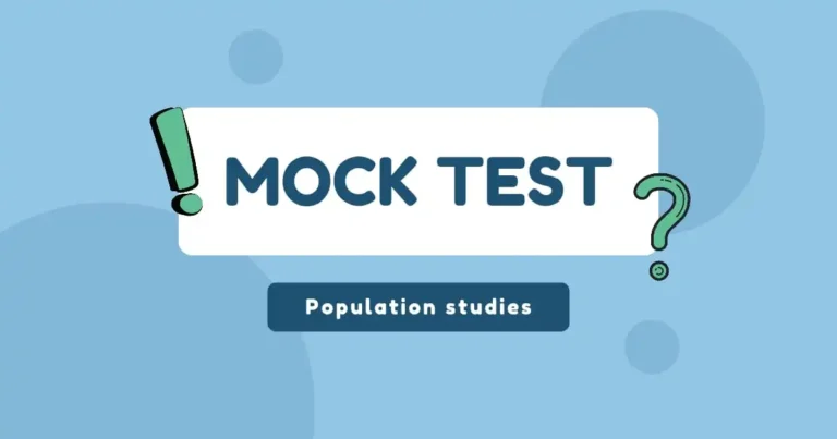 Mock Test-UGC NET Population studies